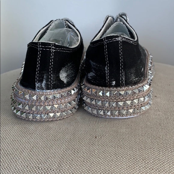 Scarpi’s Black/Silver Studded Sneakers - Picture 5 of 6